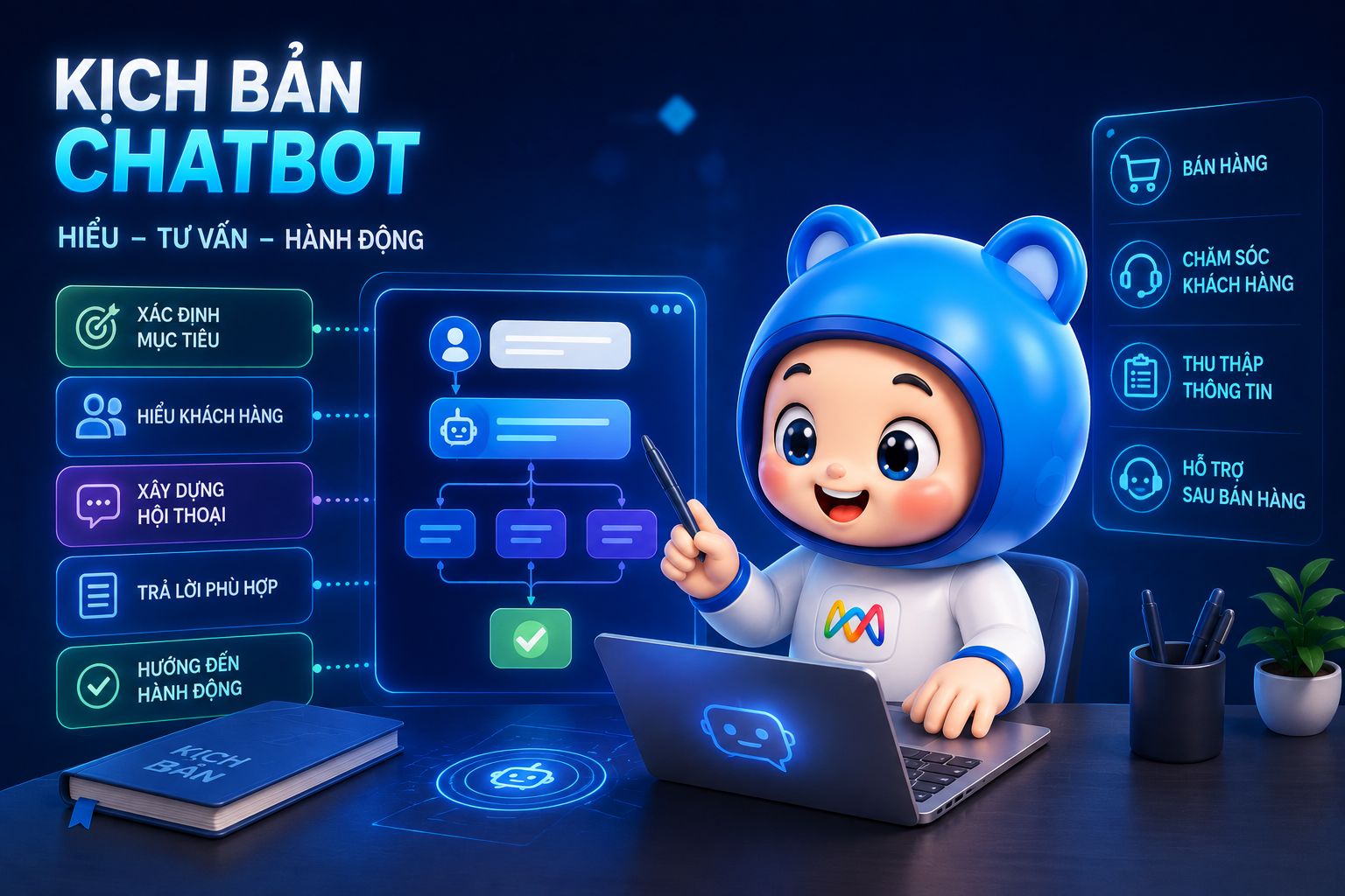 Kịch bản chatbot và luồng hội thoại với khách hàng