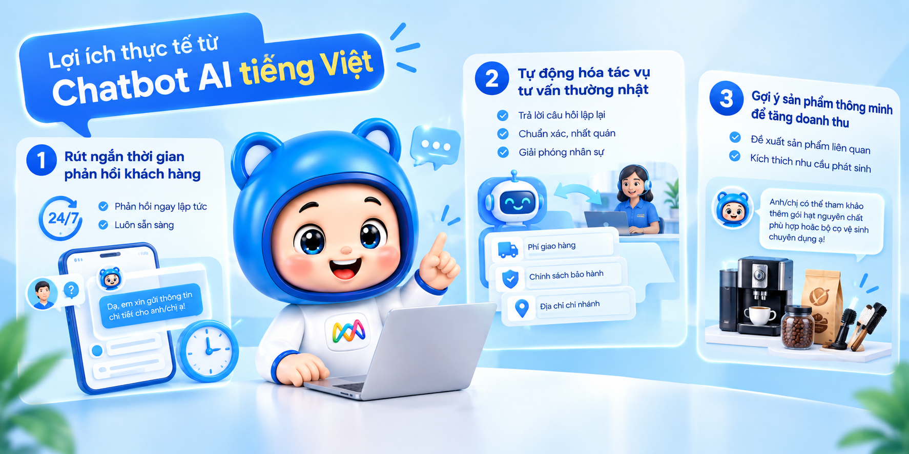 Lợi ích của chatbot AI tiếng Việt trong chăm sóc khách hàng