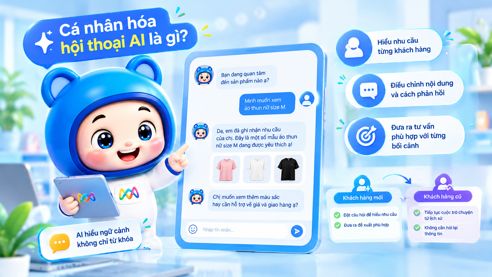 Cá nhân hóa hội thoại AI là gì và cách AI điều chỉnh phản hồi theo nhu cầu khách hàng